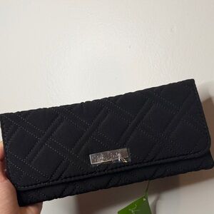 AUTHENTIC Vera Bradley Black Quilted Women's Wallet